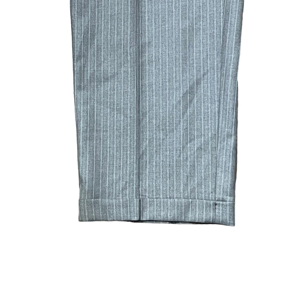 Daniel Cremieux Mens Dress Pants Size 36X33 Wool Gray Brown White Striped - Picture 3 of 5